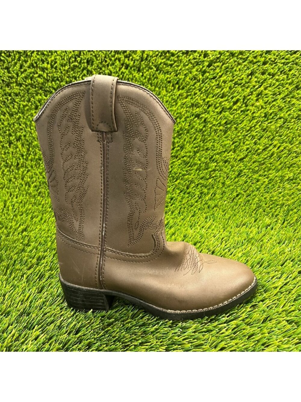 Durango Distress Boys Size 1D‎ Tan Brown Casual Western Boots Shoes